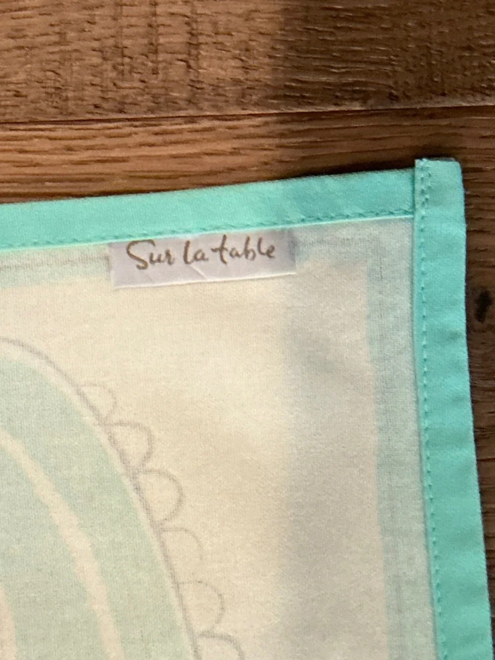 SUR LA TABLE Kitchen Tea Towel Set of 2 Happy Birthday